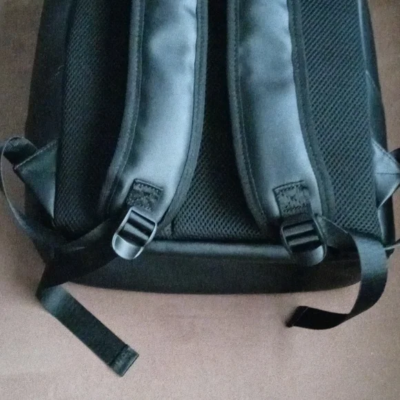 Black Leather Backpack - Picture 6 of 9